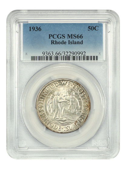 1936 50C Rhode Island PCGS MS66