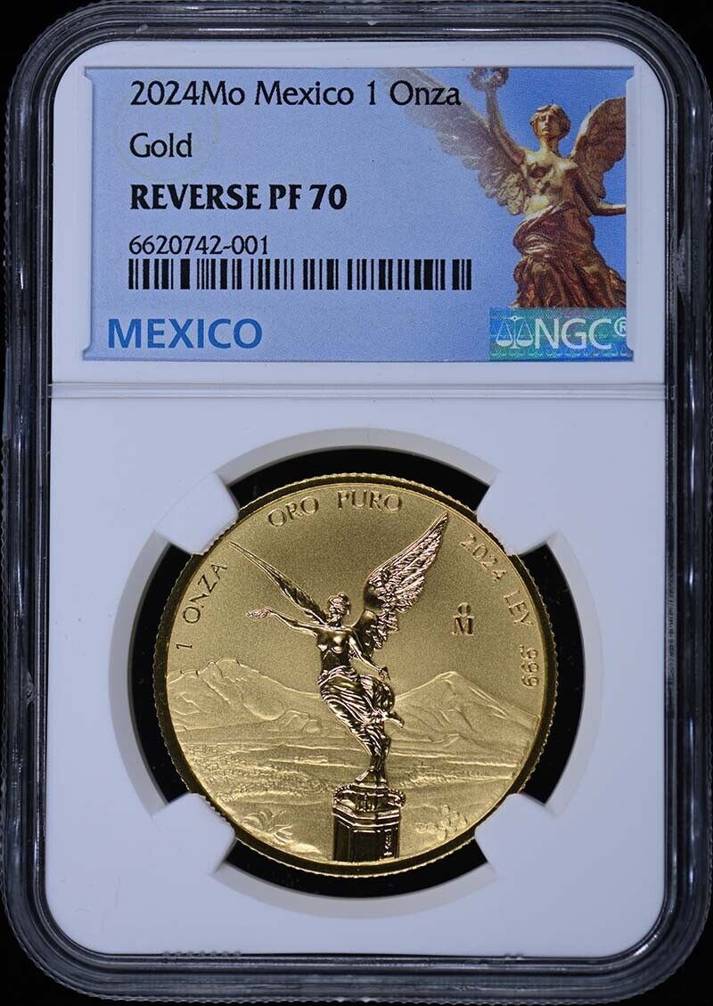 2024 Mo Mexico 1 Onza Gold Libertad NGC Reverse PF70