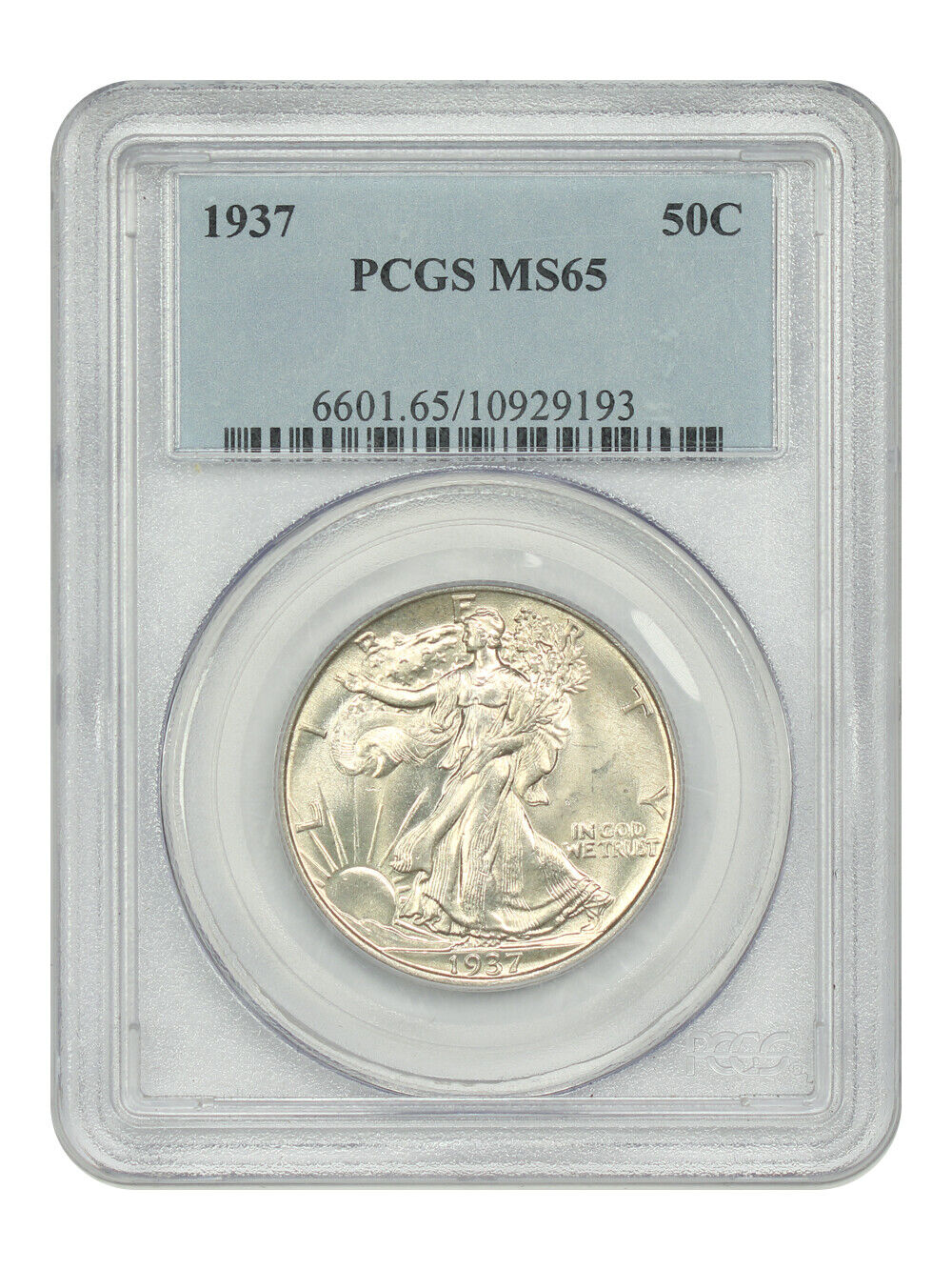 1937 50C PCGS MS65 - Walking Liberty Half Dollar