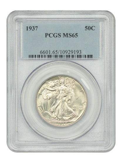 1937 50C PCGS MS65 - Walking Liberty Half Dollar