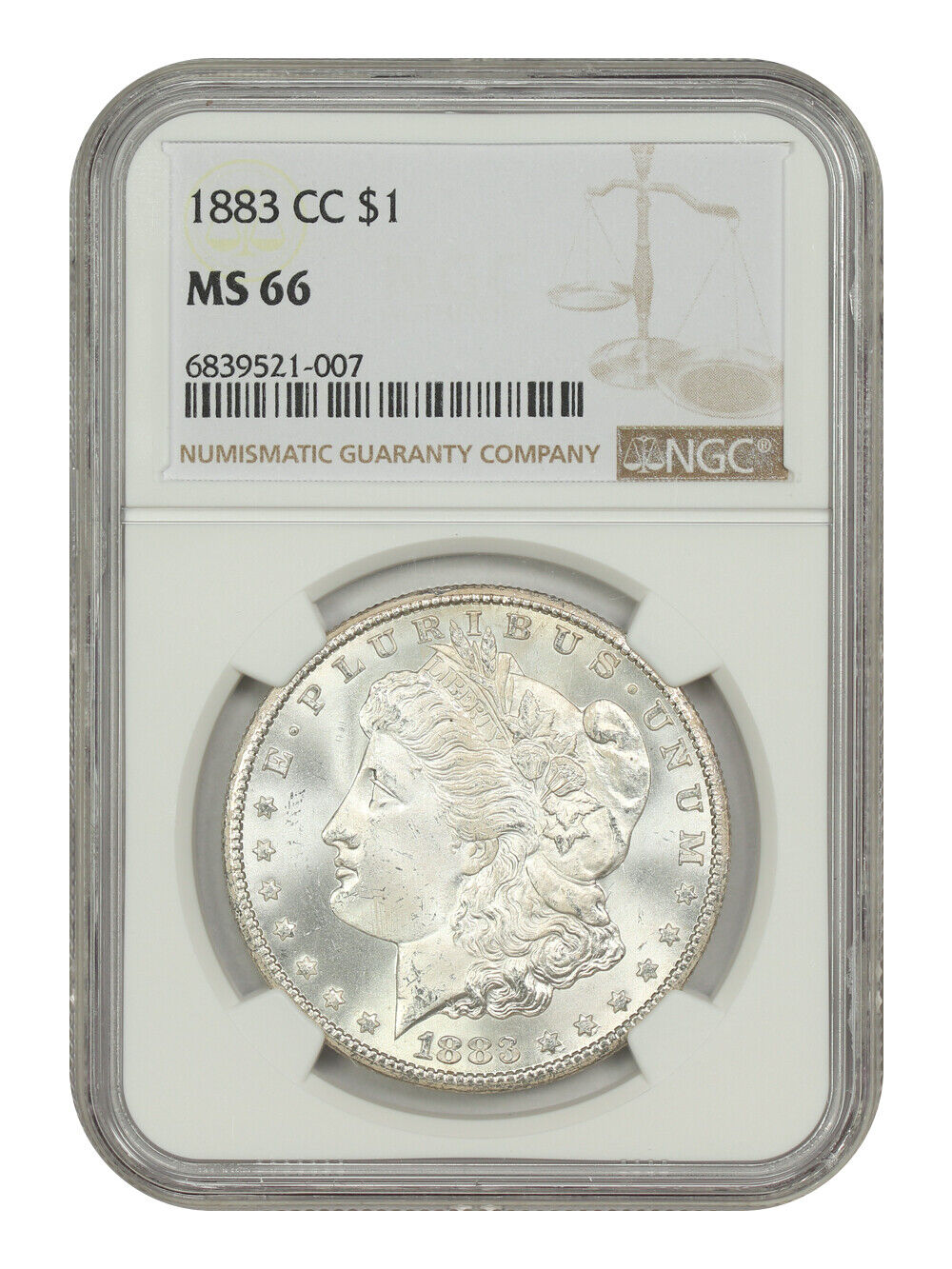 1883-CC $1 NGC MS66 - Morgan Dollar