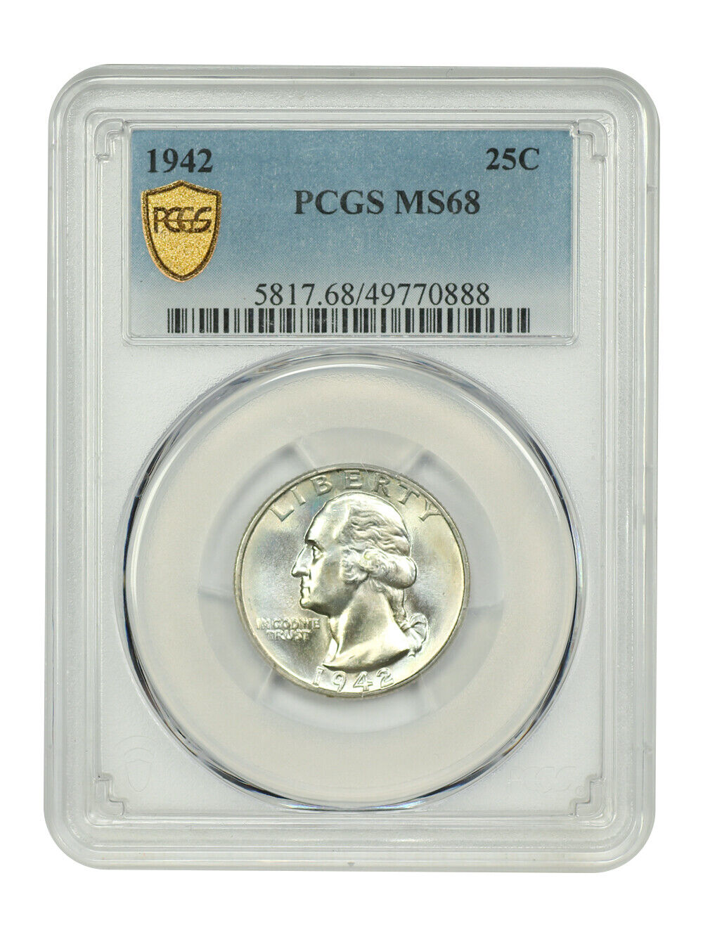 1942 25C PCGS MS68 - Washington Quarter