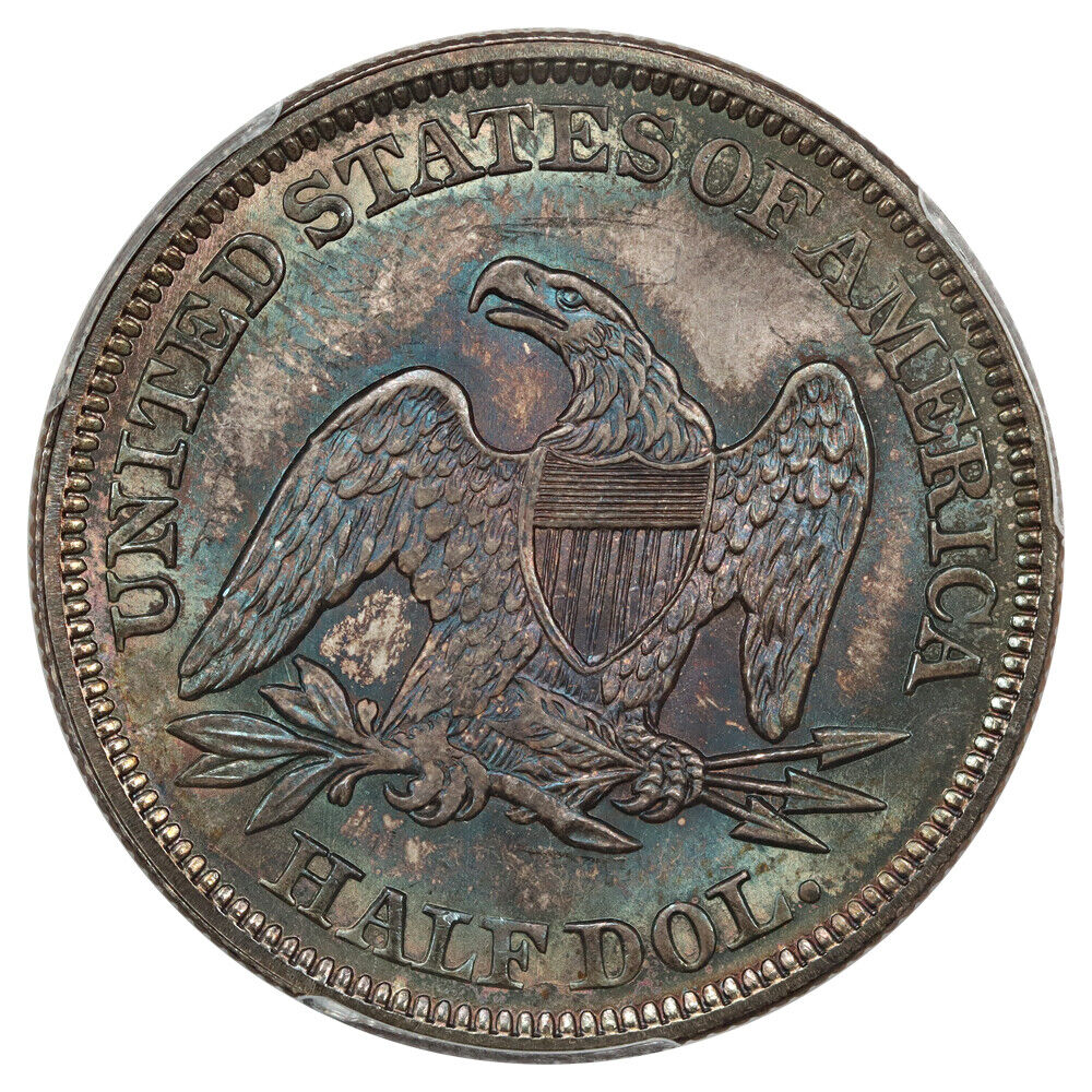 1858 50C PCGS MS65 ex: D.L. Hansen