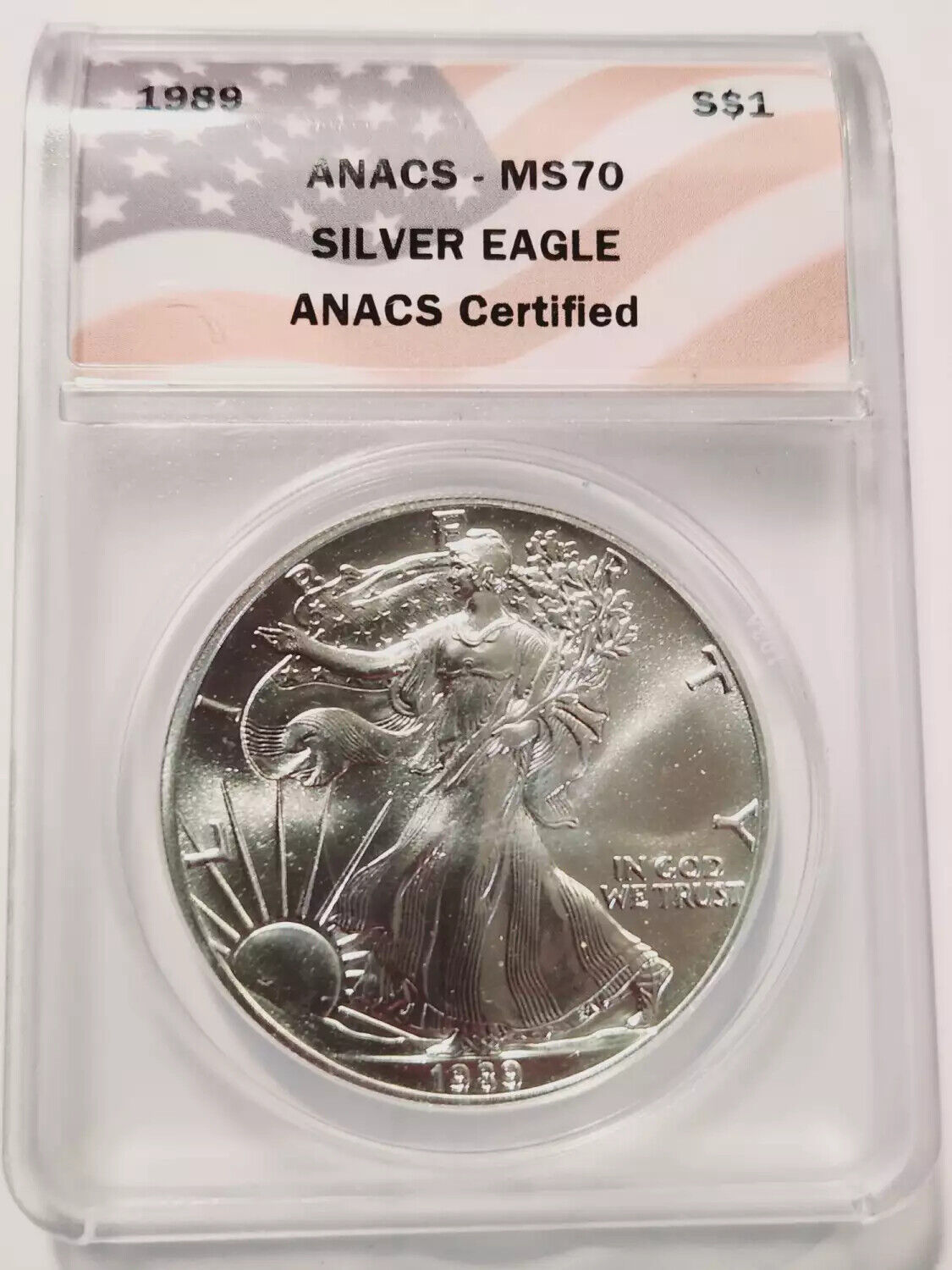 1989 P Silver Eagles ANACS MS-70 - SILVER EAGLE