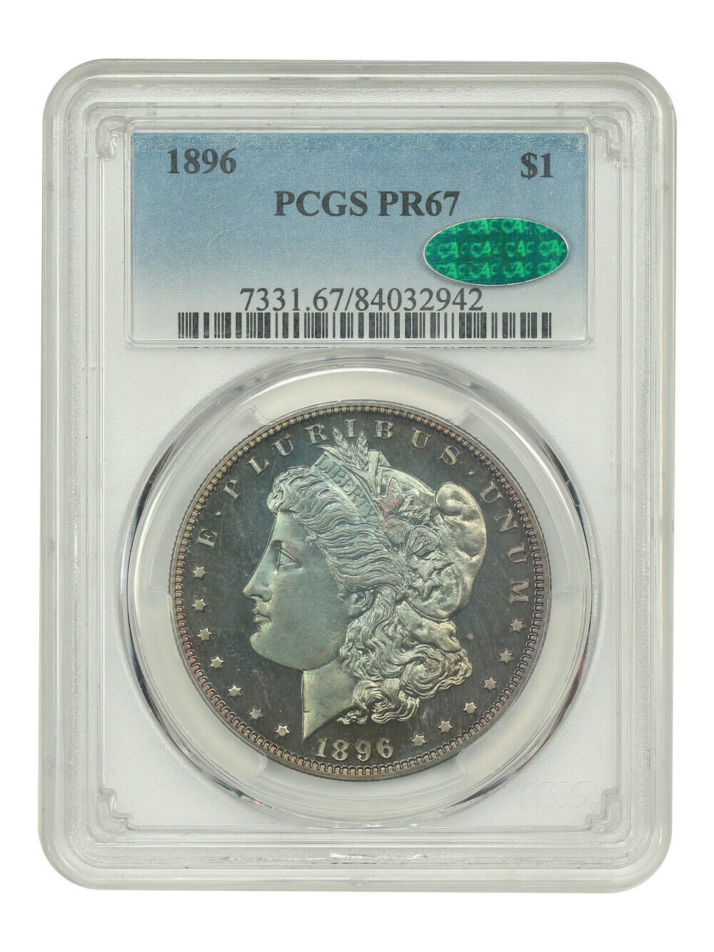 1896 $1 PCGS/CAC PR67 - Morgan Dollar