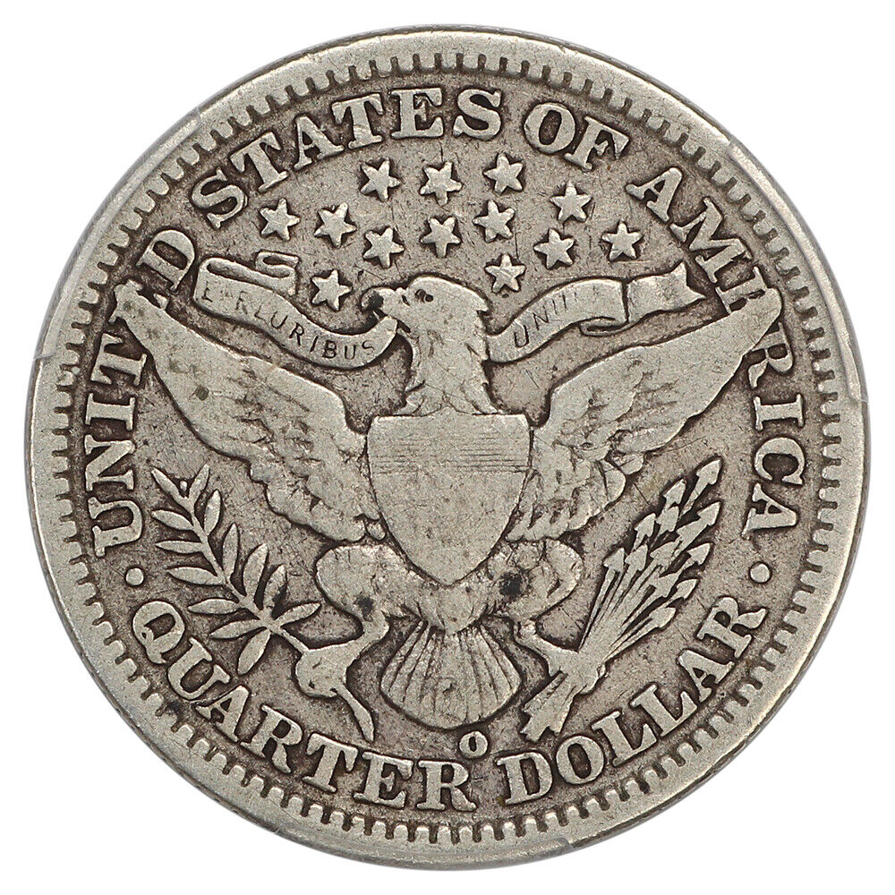 1909-O 25C PCGS F15 - Barber Quarter - Scarce, Underrated Date