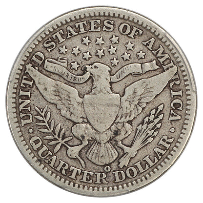 1909-O 25C PCGS F15 - Barber Quarter - Scarce, Underrated Date