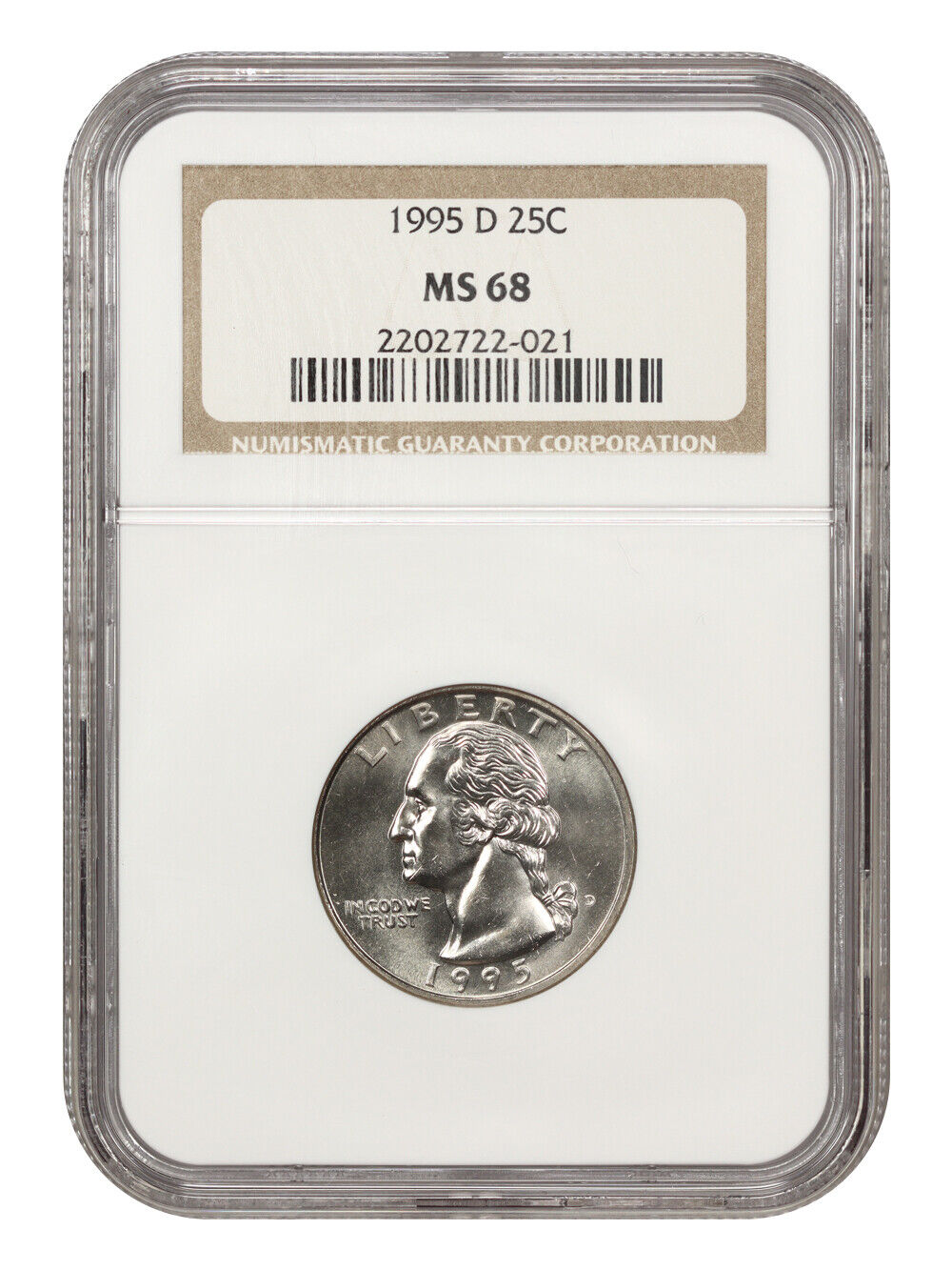 1995-D 25C NGC MS68