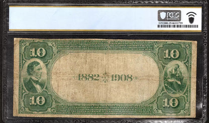 1882 $10 FIRST NATIONAL BANK NOTE BERLIN PENNSYLVANIA ONLY KNOWN DB PCGS CH F 15