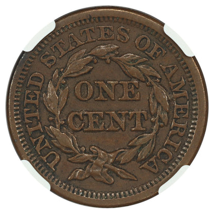 1848 1C NGC AU58 - Braided Hair Cent