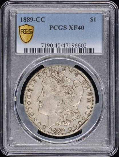 1889-CC $1 Morgan Dollar PCGS XF40