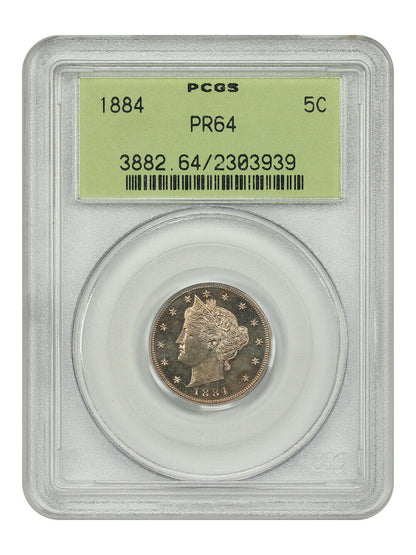 1884 5C PCGS PR64 (OGH) - Liberty Nickel