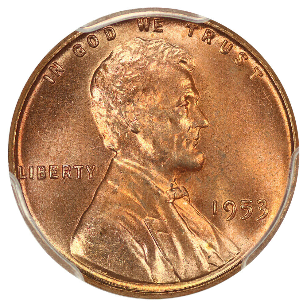 1953 1c PCGS MS67 RD ex: D.L. Hansen