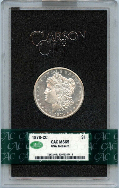 1878-CC Morgan Dollar GSA Hoard S$1 CACG MS65