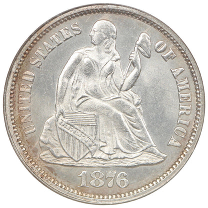 1876 10C NGC MS65 - Liberty Seated Dime