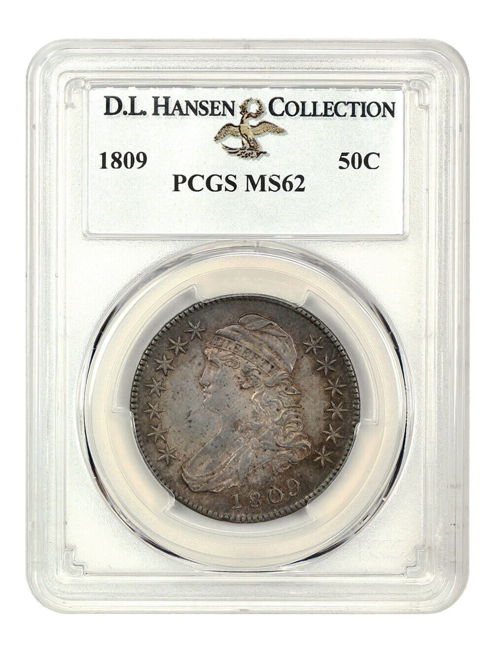 1809 50c PCGS MS62 ex: D.L. Hansen