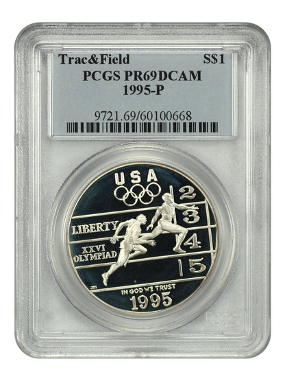 1995-P $1 Track & Field PCGS PR69DCAM - $1 (Silver)