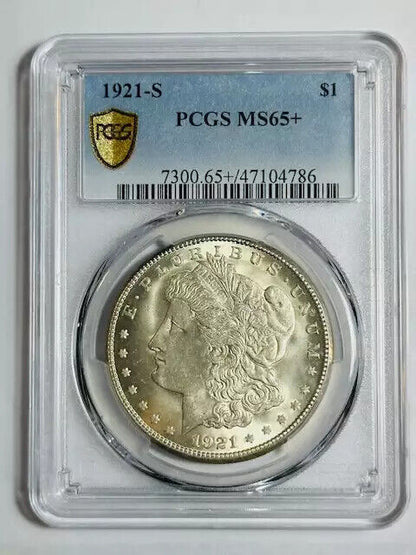 1921 S Morgan Silver Dollar PCGS MS-65+ Wow! Premium Quality!