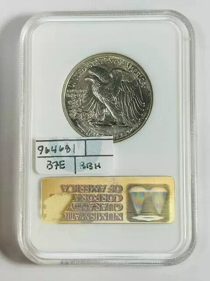 1943 P Walking Liberty Half Dollar NGC MS-65 Fatty Slab