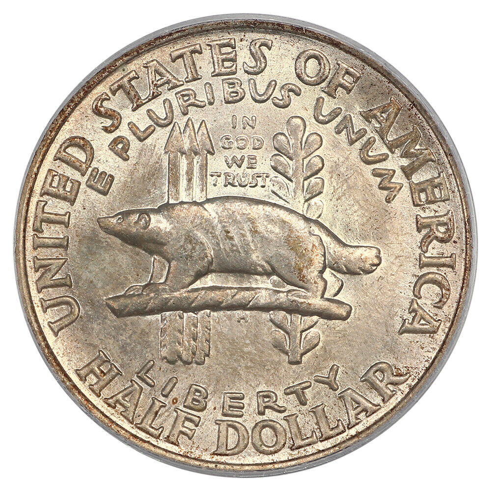 1936 50C Wisconsin CACG MS65 - Classic Silver Commemorative - Lustrous Gem