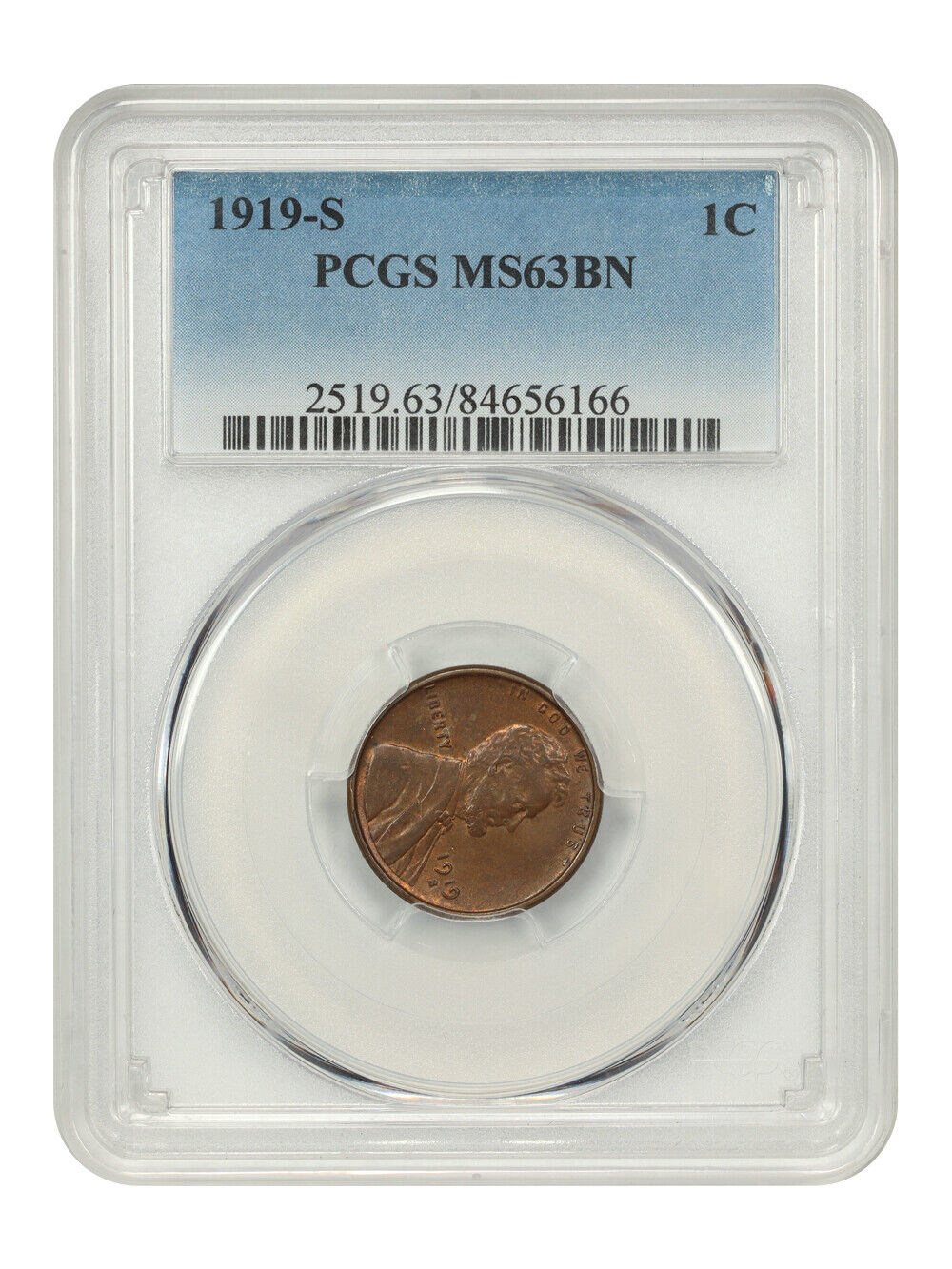 1919-S 1C PCGS MS63BN