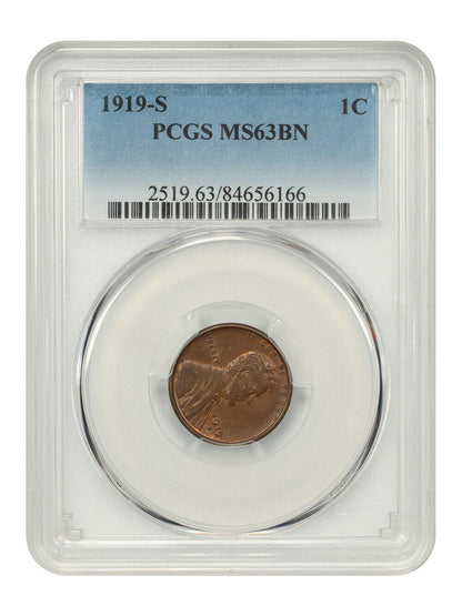 1919-S 1C PCGS MS63BN