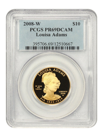 2008-W Louisa Adams $10 PCGS Proof 69 DCAM