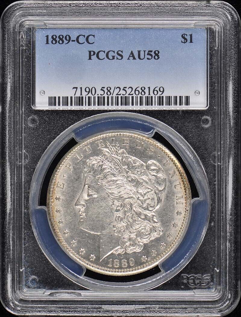 1889-CC $1 Morgan Dollar PCGS AU58