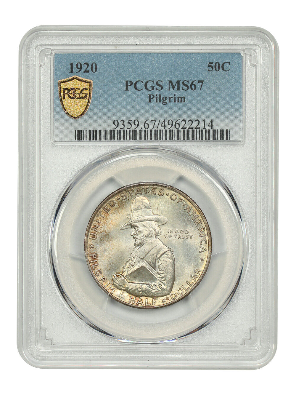 1920 50C Pilgrim PCGS MS67 - Classic Silver Commemorative