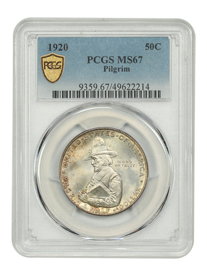 1920 50C Pilgrim PCGS MS67 - Classic Silver Commemorative