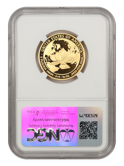 2015-W $10 Jacqueline Kennedy NGC PR70DCAM