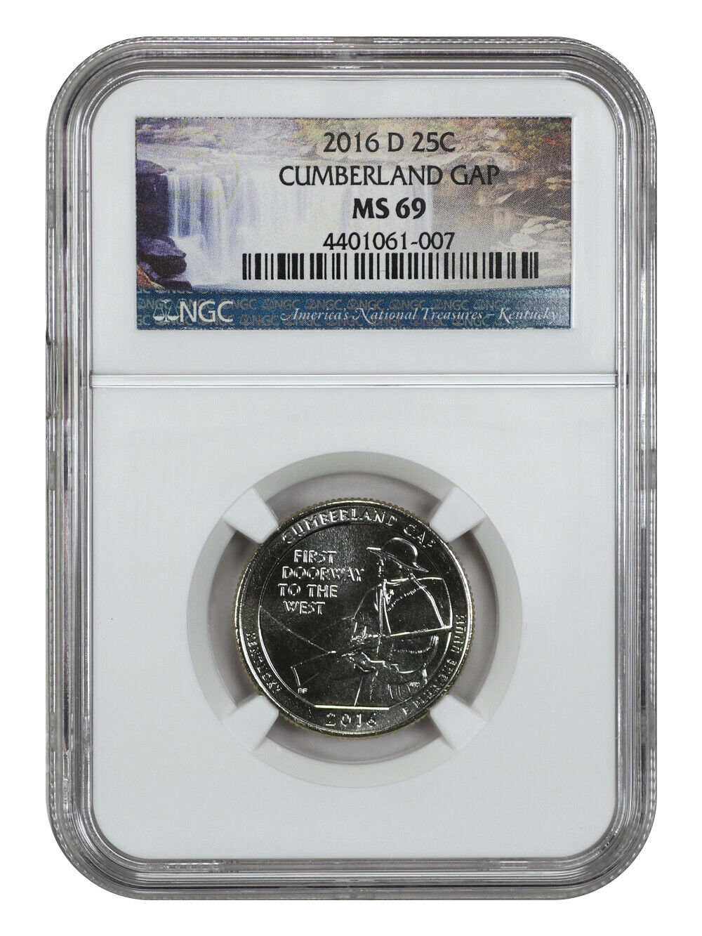 2016-D 25C Cumberland Gap NP NGC MS69 - Type 1 - Clad