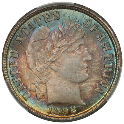 1892 10C CACG MS67+ ex: D.L. Hansen - Barber Dime