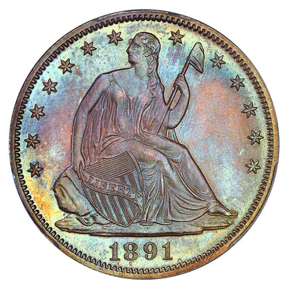 1891 50C PCGS/CAC PR66+ ex: D.L. Hansen