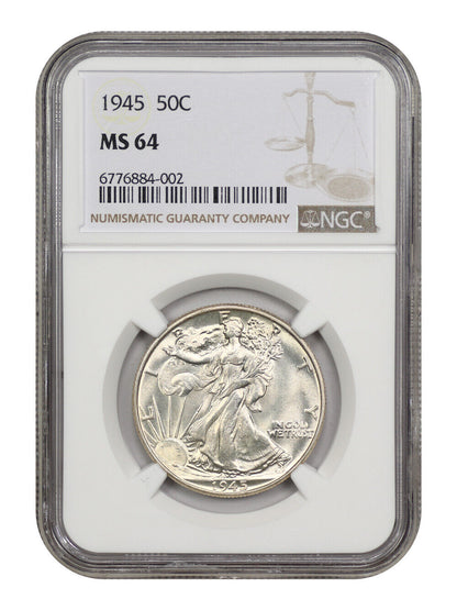 1945 50C NGC MS64