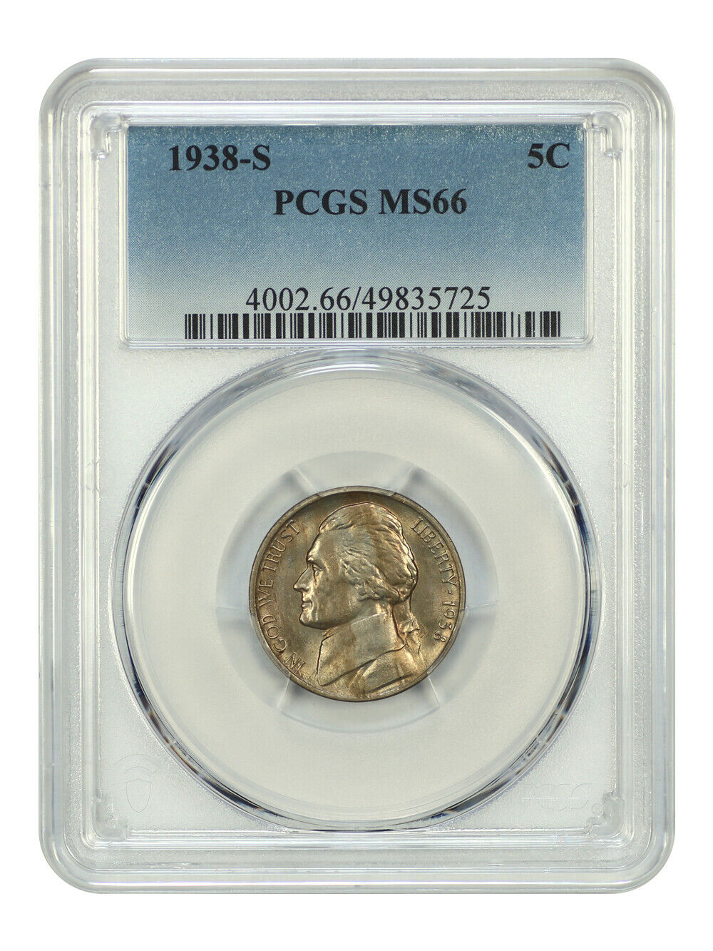 1938-S 5C PCGS MS66 - Jefferson Nickel