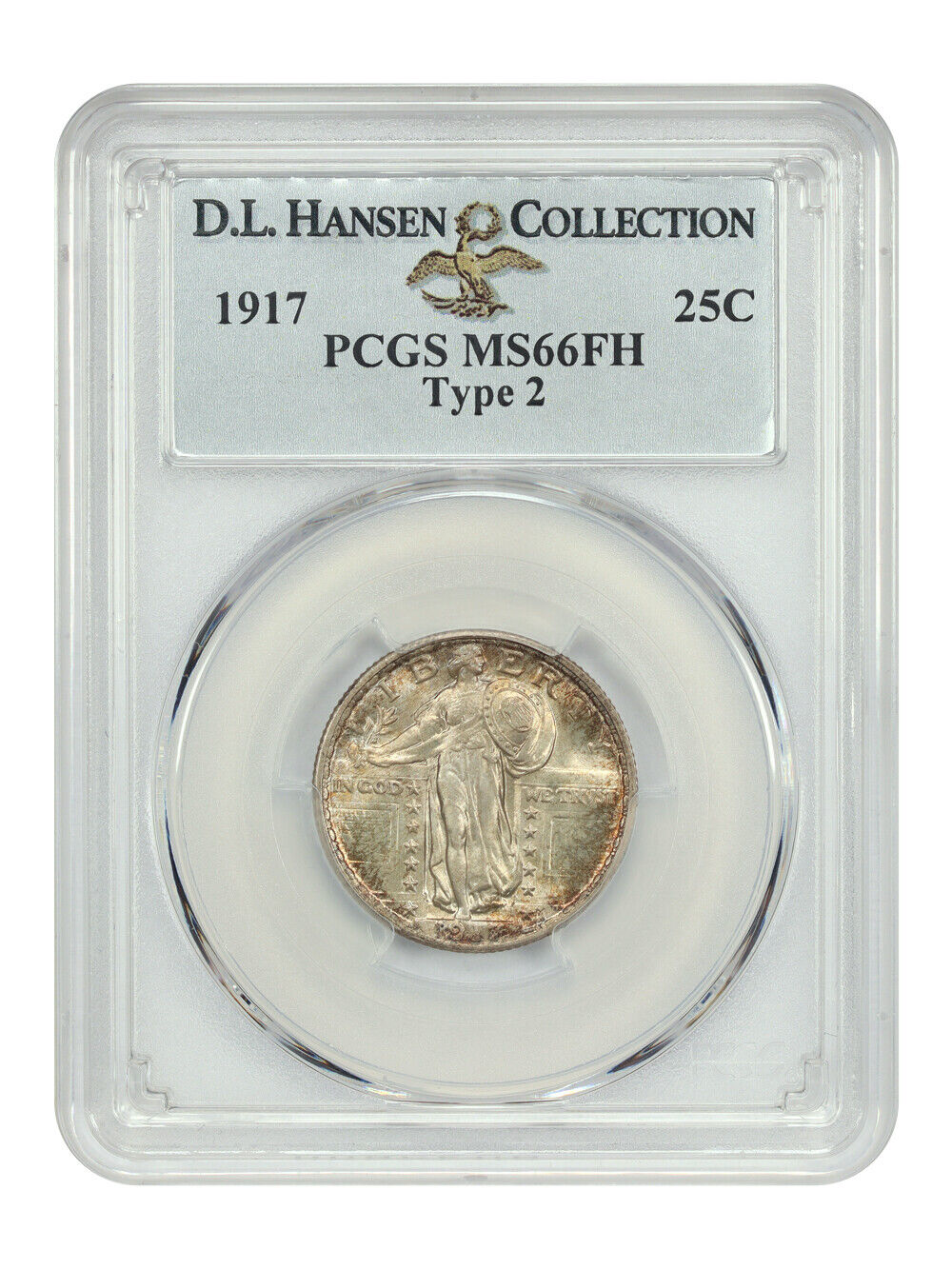 1917 25C PCGS MS66FH (Type 2) ex: D.L. Hansen