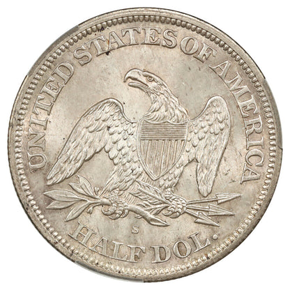 1865-S 50C CACG MS65 ex: D.L. Hansen - Liberty Seated Half Dollar