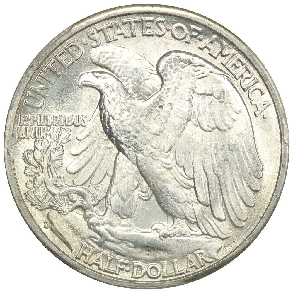 1943-D 50C PCGS MS66 - Walking Liberty Half Dollar