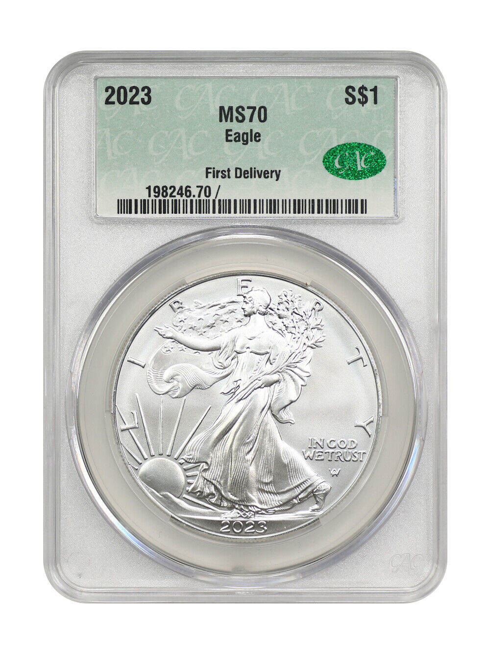 2023 $1 Silver Eagle CACG MS70 (First Delivery)