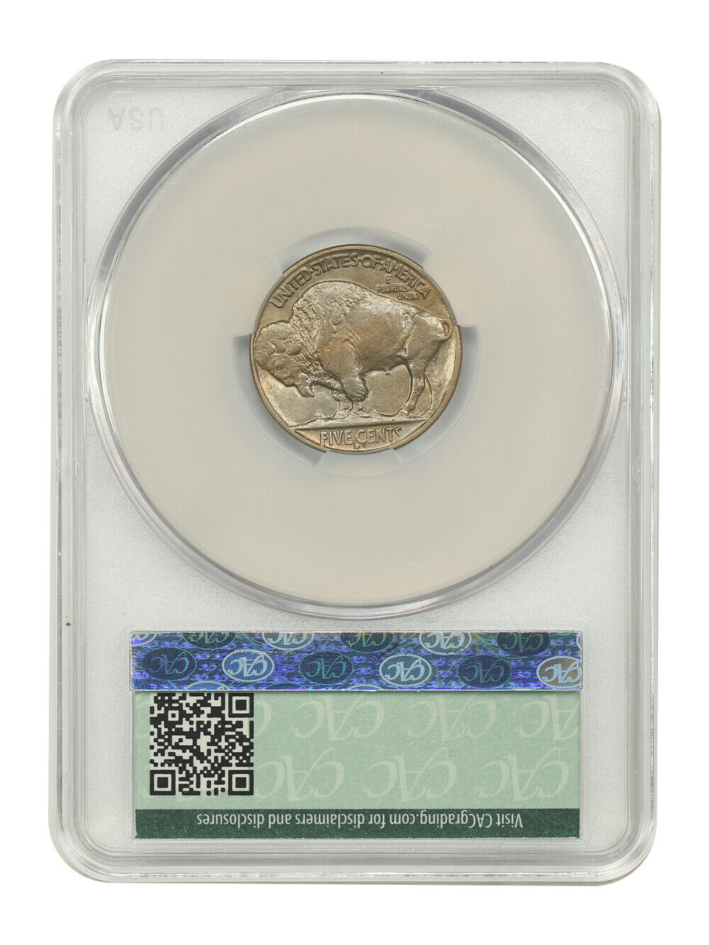1915-D 5C CACG AU50 - Buffalo Nickel