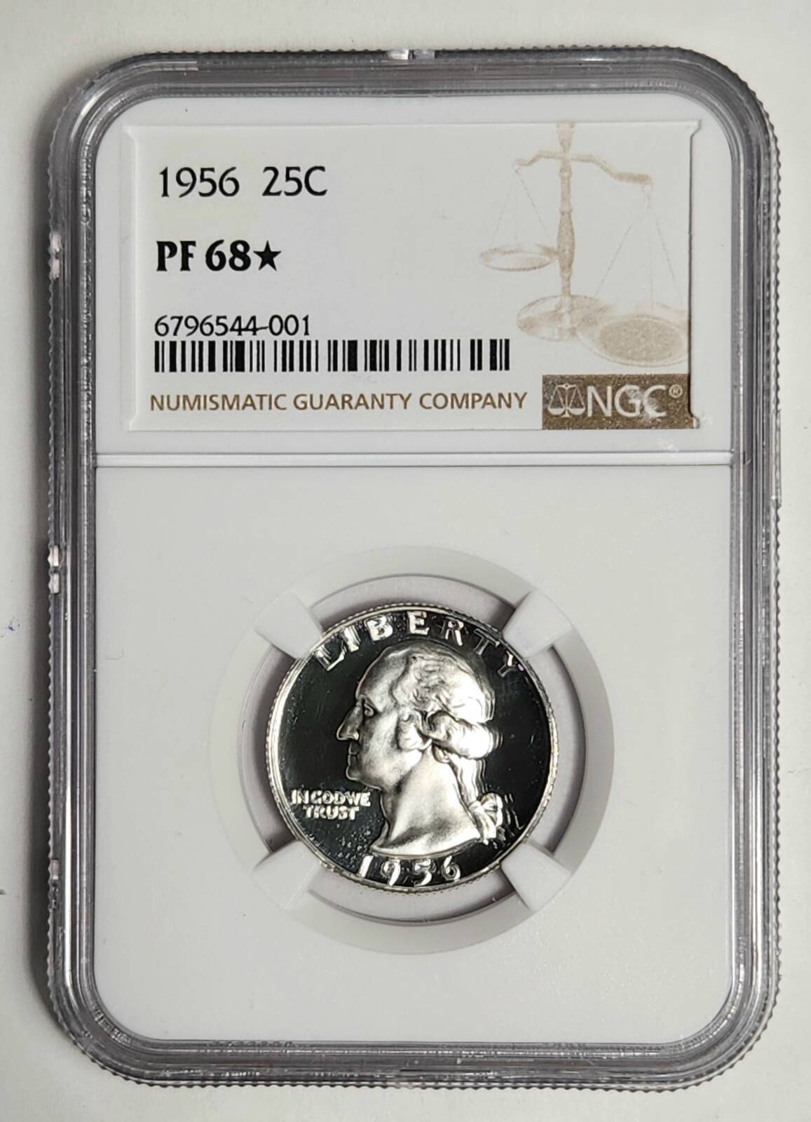 1956 P Washington Quarter NGC PF-68*