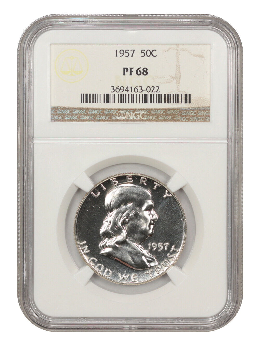 1957 50C NGC PR68