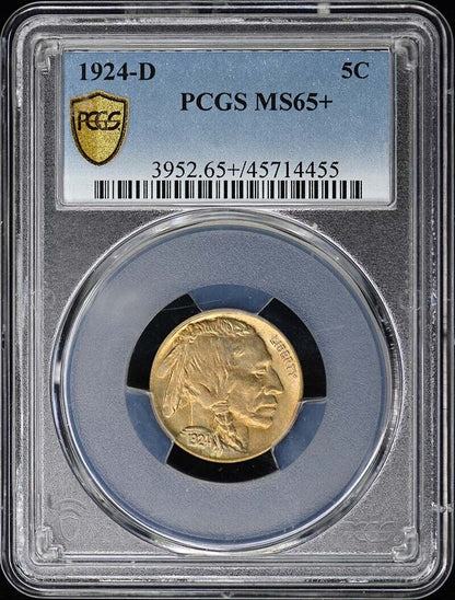 1924-D 5C Buffalo Nickel PCGS MS65+