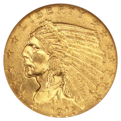 1915 $2.50 NGC MS63 - Indian $2.5