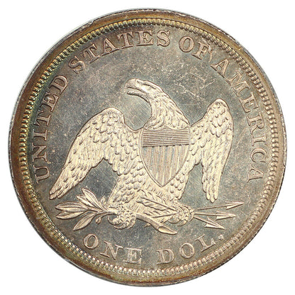 1852 $1 PCGS/CAC MS63+ ex: D.L. Hansen