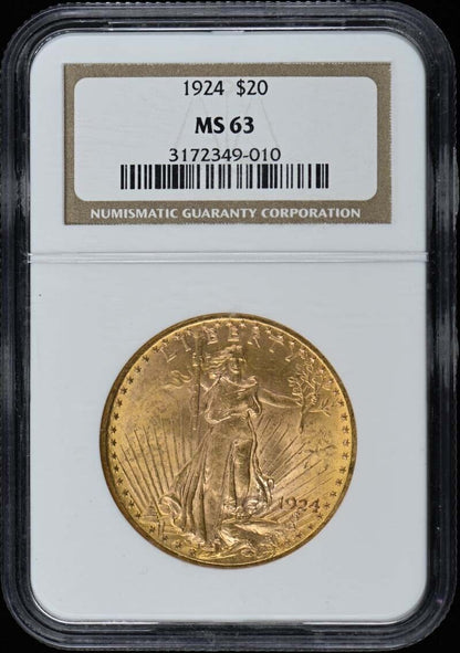 1924 Saint-Gaudens $20 NGC MS63