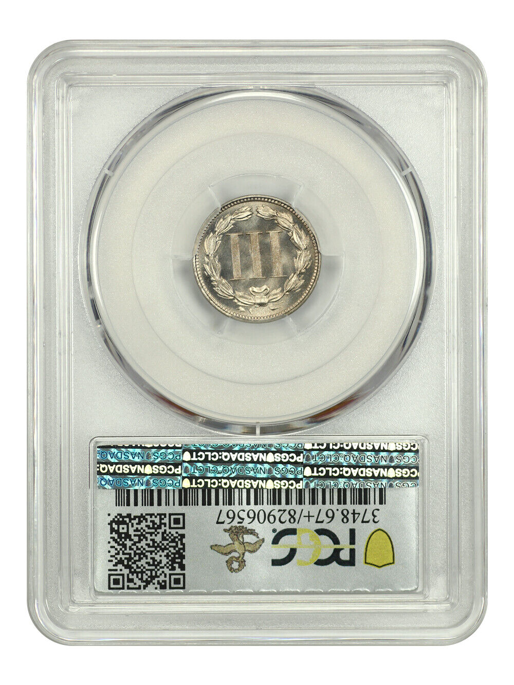 1880 3CN PCGS/CAC MS67+ ex: D.L. Hansen - Three Cent Nickel