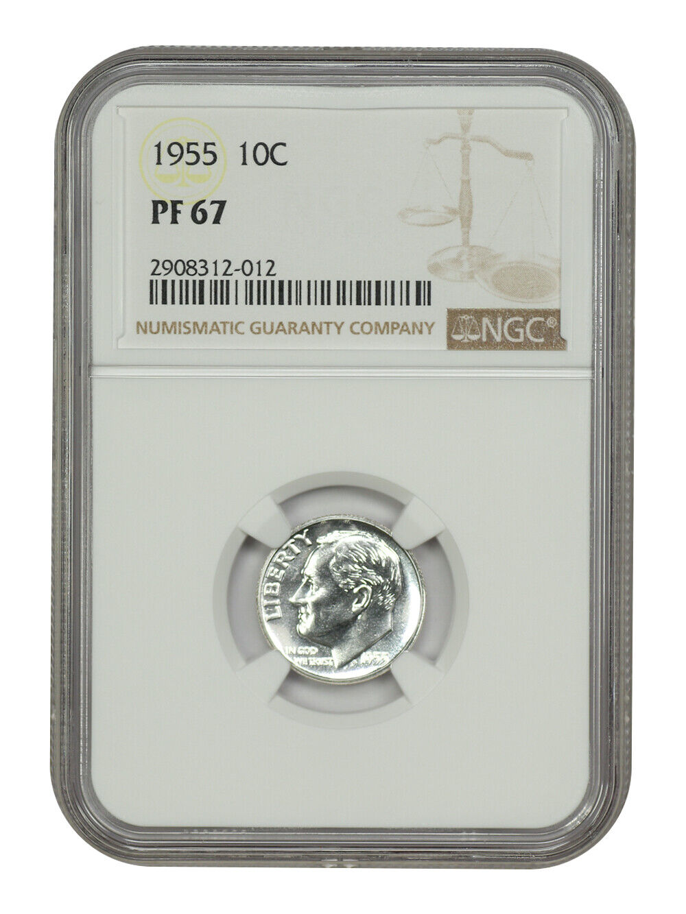 1955 10C NGC PR67 - Roosevelt Dime