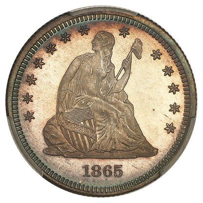 1865 25C PCGS/CAC PR66+CAM ex: D.L. Hansen - Liberty Seated Quarter